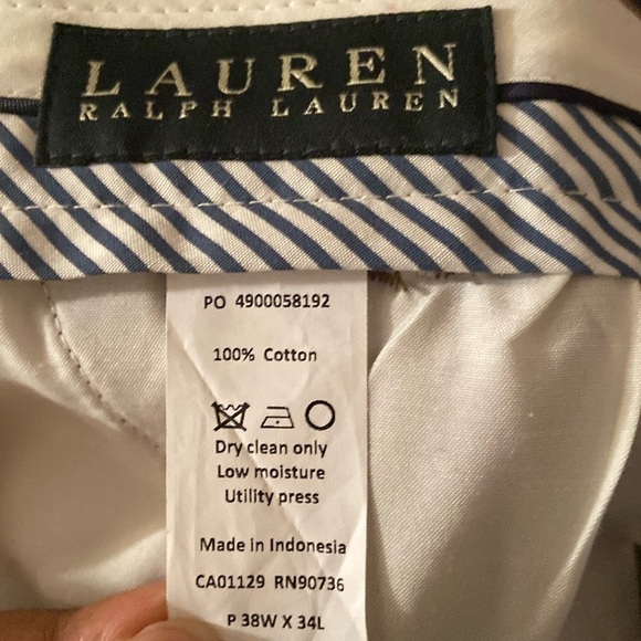 Lauren Ralph Lauren Women’s Brown 100% Cotton Corduroy Pants Fall Size 38R X 34L - Picture 4 of 4